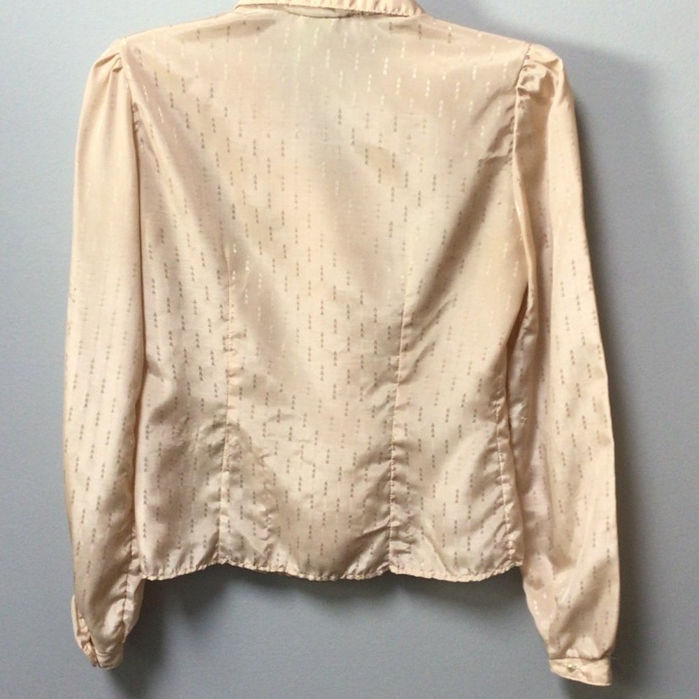 Jonathan Martin - Pink blouse with chevron design and pearlized buttons - Picture 4 of 8